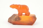 figurine, "Bear", 37.15 g., the item's dimensions 4.2 x 6.1 x 3.6 cm, base - amber, figurine - press...