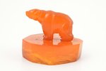 figurine, "Bear", 40.40 g., the item's dimensions 4.2 x 5.3 x 5.3 cm, base - amber, figurine - press...