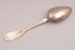 tablespoon, silver, 84 standard, 60.85 g, 21.6 cm, by Carl Theodor Beyermann, 1871, Riga, Latvia, Ru...