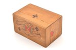 spēļu kāršu komplekts, 2 komplekti (36 + 36 gab.), Latvija, 20. gs. 20-30tie g., koka kastītē, kastī...