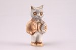 figurine, Cat (Christmas tree toy), Riga (Latvia), Riga porcelain factory, author's edition, molder...