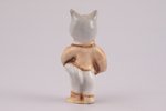 figurine, Cat (Christmas tree toy), Riga (Latvia), Riga porcelain factory, author's edition, molder...