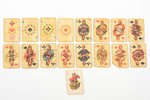 set of playing cards, Red Cross of Latvia, 53 cards, Latvia, 20-30ties of 20th cent., card size 6.4...