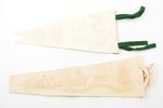 set of 2 pennants, Scouts, emigration, fabric, the 50ies of 20th cent., 11 x 34 / 12.5 x 27 cm...