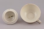 teacup and lid, from service "Laima", porcelain, Rīga porcelain factory, Riga (Latvia), USSR, 1953-1...