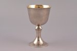 wine glass, silver, 916 standard, 89.60 g, gilding, h 10.4 cm, Tallinn Jewelry Factory, 1965, Tallin...