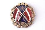 badge, LVKA, Latvian Flag Association, Latvia, 20-30ies of 20th cent., 33 x 31.7 mm...