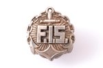 знак, Школа флотских инструкторов (F.I.S.), средний размер, Латвия, 20е-30е годы 20го века, 22.4 x 1...
