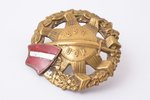 badge, Latvian Riflemen regiment, LSP, coat of arms of Russian Empire is replaced with flag of Latvi...