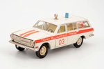 car model, GAZ 24 02 Volga Nr. А24, "Ambulance", metal, USSR, ~ 1985...