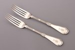pair of forks, silver, 84 standard, total weight of items 190.85, 22.7 cm, "Fabergé", 1896-1907, Mos...