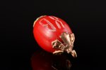 a pendant, in the shape of egg, "ХВ", 2.60 g., the item's dimensions 2.2 cm...
