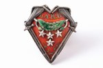 badge, LAKB, Latvian Retired soldiers Society, Latvia, 20-30ies of 20th cent., 29.6 x 27.3 mm...