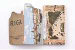 миниатюрный складной буклет "Рига", 12 листов, Латвия, Российская империя, начало 20-го века, 8.6 x...