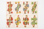 set of playing cards, SKAT Preußisches Doppelbild Nr. 620, 32 cards, manufacturer "ASS", Germany, ca...