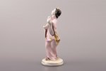figurine, A Chinese Woman with a Fan, porcelain, USSR, Gzhel, the 70-80ies of 20th cent., h 11.5 cm...