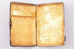 cigarette case, silver, "Nugget", 830 standard, 204.95 g, gilding, 12.4 x 8.9 x 2.1 cm, 1955, Turku,...
