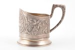 tea glass-holder, silver, 875 standard, 98.60 g, h (with handle) 8.8 cm, Ø (inside) 6.6 cm, "Moscow...