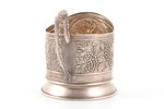 tea glass-holder, silver, 875 standard, 98.60 g, h (with handle) 8.8 cm, Ø (inside) 6.6 cm, "Moscow...