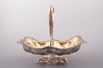 candy-bowl, silver, 84 standard, 379.45 g, gilding, 21.5 x 18 cm, h (with handle) 19.2 cm, 1847, Mos...