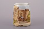 miniatūra krūze, "Tallina", porcelāns, Langebraun, Igaunija, 20 gs. 20-30tie gadi, h 5.3 cm...
