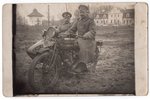 фотография, армейский мотоцикл, Российская империя, начало 20-го века, 13,6x8,8 см...