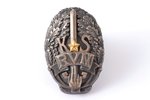 badge, War School Reserve Officer Unit, Latvia, 20-30ies of 20th cent., 48.4 x 33.4 mm...