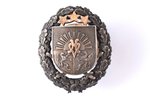 badge, Senior Officer courses, silver, 875 standard, Latvia, 47.6 x 40.2 mm, H. Bank's workshop...