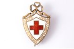 badge, Red Cross society of Russia, silver, enamel, Russia, Provisional Government, 1917, 54.3 x 36...