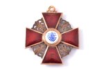 the Order of Saint Anna, 3rd class, gold, enamel, 56 standart, Russia, the end of 19th century, 39.1...