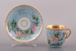 tea pair, porcelain, M.S. Kuznetsov manufactory, Riga (Latvia), Russia, 1890-1910, Ø (saucer) 14.6 c...
