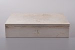 humidor, silver, 925 standard, total weight of item 772, wood, 17.8 x 13.2 x 4.1 cm, Finland...