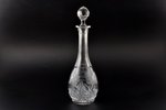 carafe, Lorup's glass factory, crystal, engraving No. 39, Estonia, the 20-30ties of 20th cent., h (w...