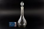 carafe, Lorup's glass factory, crystal, Estonia, the 20-30ties of 20th cent., h (with stopper) 30.3...