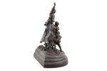 skulptūra, "Lezgīnu jātnieki", čuguns, 27 x 22 x 13 cm, svars 3950 g., PSRS, Kusa, 1973 g., jātnieka...