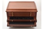 coin cabinet, 5 drawers: 2 drawers with place for 13 coins + 2 drawers with place for 12 coins + 1 d...