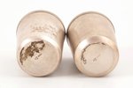 pair of beakers, silver, 916 standard, total weight of items 66.10, engraving, gilding, h 4.9 cm, Ta...