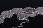 a bracelet, "Wilna", made of 10 and 15 kopecks coins, silver billon (500), 500 standard, 21.85 g., t...