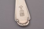 fork, silver, 84 standard, 98.05 g, 22.6 cm, "Fabergé", 1896-1907, Moscow, Russia...