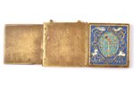 icon with foldable side flaps, The Feasts, copper alloy, 3-color enamel, Russia, the beginning of th...