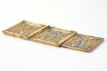 icon with foldable side flaps, The Feasts, copper alloy, 3-color enamel, Russia, the beginning of th...