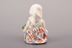 figurine, Girl with sunflower, porcelain, USSR, Kiev experimental ceramics-artistic factory, molder...