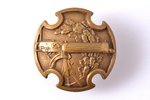 badge, Army expert-shooter (machine gun), Latvia, the 30ies of 20th cent., 31.2 x 30.6 mm...