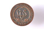 знак, LVS (Латвийский союз легкой атлетики), первенство среди обществ, Латвия, 1938 г., 21.3 x 21.4...