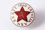 badge, 1st Estonia - Latvia games in athletics, Latvia, USSR, Estonia, 1940, Ø 20 mm...