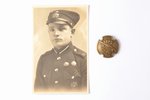 badge, a photo, Army expert-shooter (automatic rifle shooting), Latvia, 20-30ies of 20th cent., 31.6...