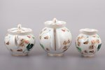 rare collectible tea service, "Blooming viburnum" (for 6 persons); shape "round"; hand painting, ove...