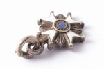 miniature badge, the Order of Three Stars (very small size), silver, enamel, Latvia, 20ies of 20th c...