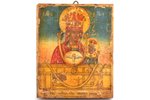 ikona, Vissvētā Dievmāte "Ļauno siržu remdētāja", dēlis, gleznojums, zeltījums, baltais metāls, Krie...