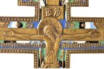 krusts, Kristus Krustā Sišana, "žogs", vara sakausējuma, 5-krāsu emalja, Krievijas impērija, 25.2 x...